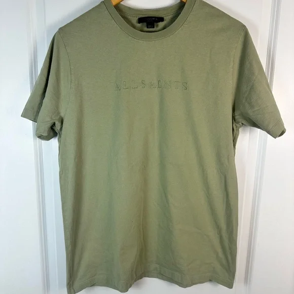 All Saints Olive Unisex Short Sleeve Tee - Picture 5 of 8